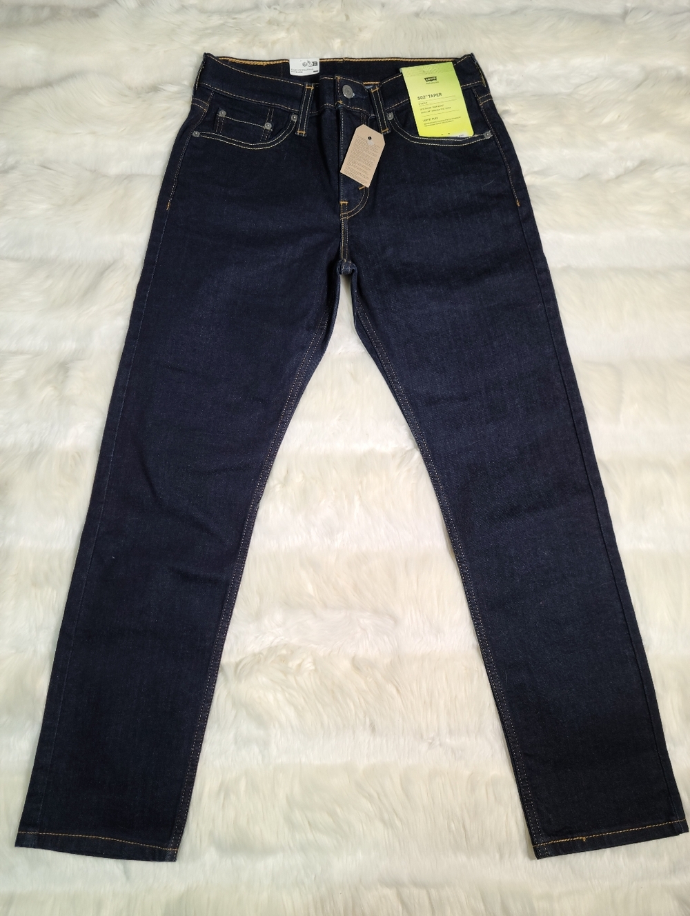 Levi's 502 Taper Regular Fit Dark Blue Jean Men 29x30 NEW